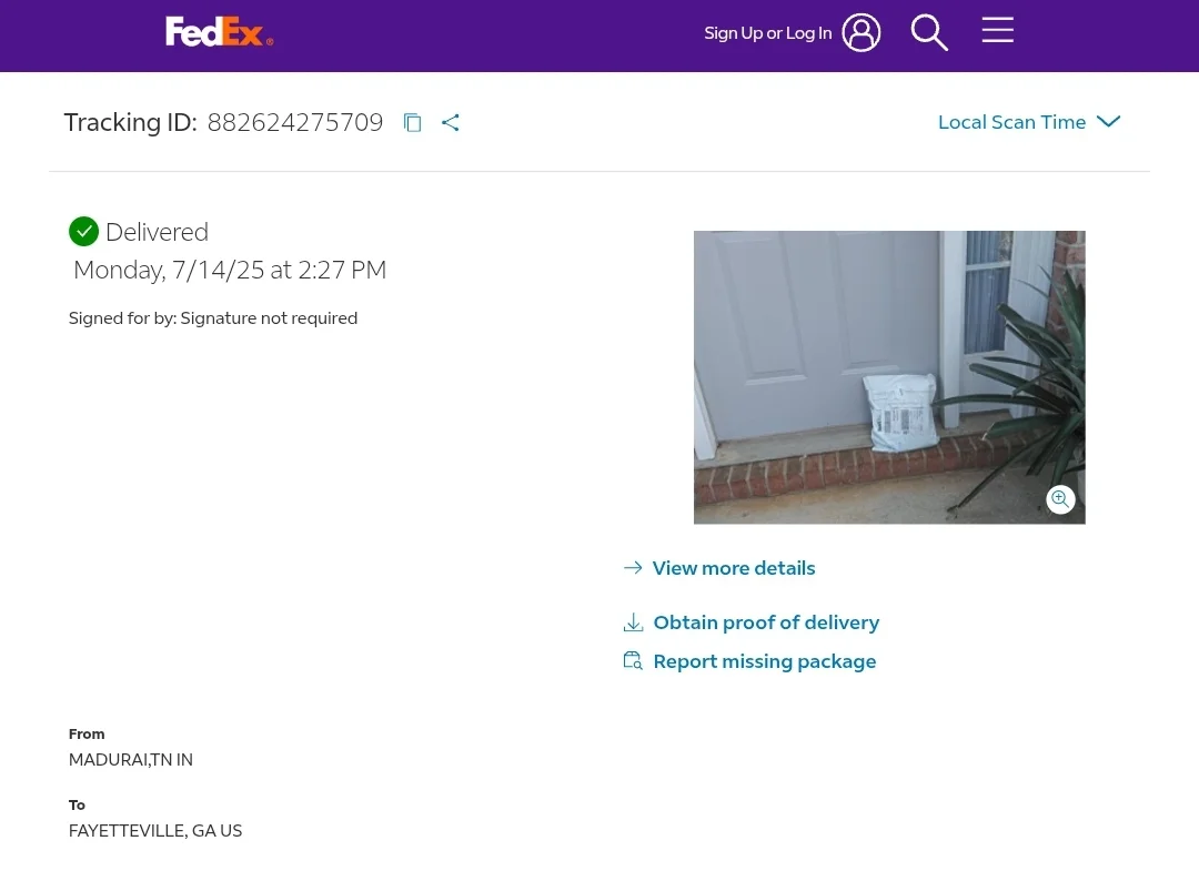 Order Delivered to Italy