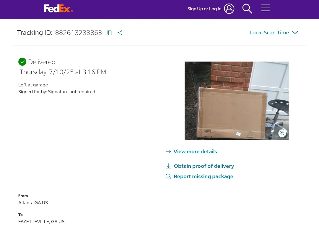 Order Delivered to Sweden