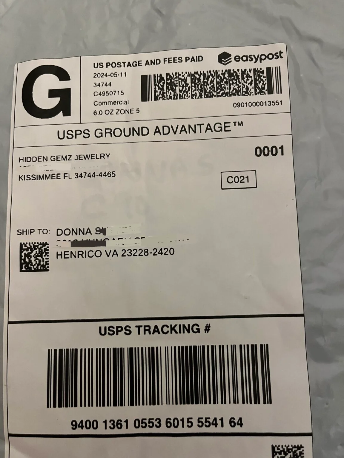 Order Delivered to Japan